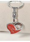 Kırmızı Kalp Figürlü “Türkiye” Yazılı Metal Anahtarlık – Sevgi, Aidiyet ve Şık Detayların Buluşması