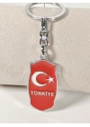 Kırmızı Ay Yıldız ve “Türkiye” Yazılı Metal Anahtarlık – Milli Sembollerin Şık Yorumu