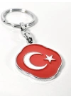 Türk Bayrağı Figürlü Kırmızı Metal Anahtarlık – Sade Şıklık ve Güçlü Anlamın Buluşması