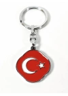 Türk Bayrağı Figürlü Kırmızı Metal Anahtarlık – Sade Şıklık ve Güçlü Anlamın Buluşması