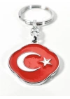 Türk Bayrağı Figürlü Kırmızı Metal Anahtarlık – Sade Şıklık ve Güçlü Anlamın Buluşması