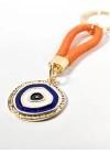 Turuncu İpli Nazar Boncuğu Detaylı Metal Anahtarlık – Şık, Anlamlı ve Dikkat Çekici Tasarım