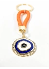 Turuncu İpli Nazar Boncuğu Detaylı Metal Anahtarlık – Şık, Anlamlı ve Dikkat Çekici Tasarım