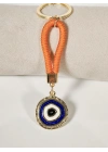 Turuncu İpli Nazar Boncuğu Detaylı Metal Anahtarlık – Şık, Anlamlı ve Dikkat Çekici Tasarım