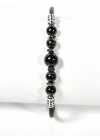 Siyah Akik Taşlı Yaylı Bileklik – Güç, Denge ve Stres Azaltıcı Enerji