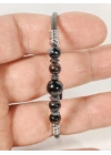 Siyah Akik Taşlı Yaylı Bileklik – Güç, Denge ve Stres Azaltıcı Enerji