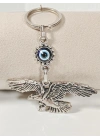 Nazar Boncuklu Kartal Figürlü Anahtarlık – Güç, Özgürlük ve Koruma Enerjisi