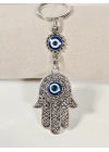 Nazar Boncuklu Fatma Ana Eli Figürlü Anahtarlık – Koruma, Şans ve Pozitif Enerji