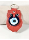 Baykuş Figürlü Nazar Boncuklu Anahtarlık – Bilgelik, Koruma ve Şans Sembolü