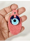 Oval Desenli Nazar Boncuklu Anahtarlık – Koruma, Şıklık ve Geleneksel Zarafet