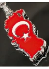 Ay Yıldız Bayraklı Türkiye Haritalı Metal Anahtarlık