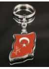 Ay Yıldız Türk Bayraklı Metal Anahtarlık