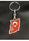 Ay Yıldız Türk Bayraklı Metal Anahtarlık