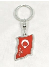 Ay Yıldız Türk Bayraklı Metal Anahtarlık