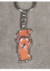 Kabartma Ay Yıldızlı Türkiye Haritalı Metal Anahtarlık