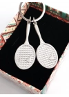 İki Adet Raketli Metal Anahtarlık