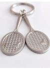 İki Adet Raketli Metal Anahtarlık