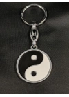 Yin ve Yang Siyah ve Beyaz Metal Anahtarlık