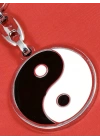 Yin ve Yang Siyah ve Beyaz Metal Anahtarlık