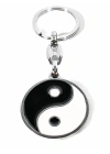 Yin ve Yang Siyah ve Beyaz Metal Anahtarlık
