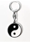 Yin ve Yang Siyah ve Beyaz Metal Anahtarlık