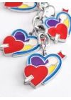 Kalp İçinde Kalp Metal Anahtarlık
