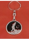 Atatürk Silüetli Siyah Metal Anahtarlık