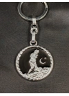 Atatürk Silüetli Siyah Metal Anahtarlık