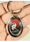 Atatürk Posterli Oval Metal Anahtarlık