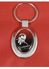 Atatürk Posterli Oval Metal Anahtarlık