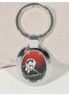 Atatürk Posterli Oval Metal Anahtarlık