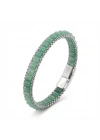 Moncuk Design  Yeşil Aventurin Doğal Taşlı Hasır Örgü Zincirli Erkek Çelik Bileklik 33512B28D14