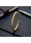 Moncuk Design 8Mm Sarı Kral Çelik Zincir Bileklik 3351CZB1D32