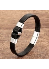 Moncuk Design Çelik Deri Bileklik 33514B4D1