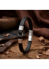 Moncuk Design Çelik Deri Bileklik 33514B4D1