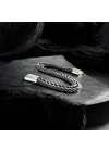 Moncuk Design Çift Sıra Otantik Çelik Zincir Bileklik 33515B2D2