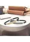 Moncuk Design Deniz Dalgası Desenli Çelik Bileklik 3351SCB020