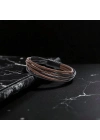Moncuk Design Erkek Bileklik | Kahverengi Siyah Çoklu Katmanlı Tasarım 33513B13D3