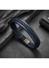 Moncuk Design Lacivert Siyah Saç Örgü Ve Çelik Bileklik 33513B10D1