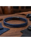 Moncuk Design Mavi Renk Çoklu Deri Bileklik 33513B5D2