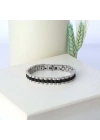 Moncuk Design Siyah Beyaz Ful Çelik Bileklik 33511G1D5M