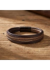 Moncuk Design Taba Kahve Çoklu Deri Bileklik 33513B2D8