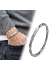 Moncuk Design Tekli 4mm Kral Model Çelik Zincir Erkek Bileklik – Çelik Kilitli 33515B2D5