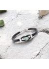 Moncuk Design Yeşil Jasper Doğal Taşlı Deri Ve Çelik Bileklik 33512B14D4