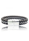 Moncuk Design Zincir Model Çelik Ve Deri Bileklik 33514B2D1