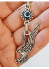 Nazar Boncuklu Kartal Figürlü Metal Anahtarlık