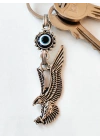 Nazar Boncuklu Kartal Figürlü Metal Anahtarlık