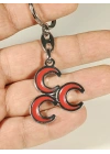 Üç Hilalli Metal Anahtarlık