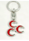 Üç Hilalli Metal Anahtarlık
