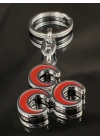 Üç Hilalli Metal Anahtarlık